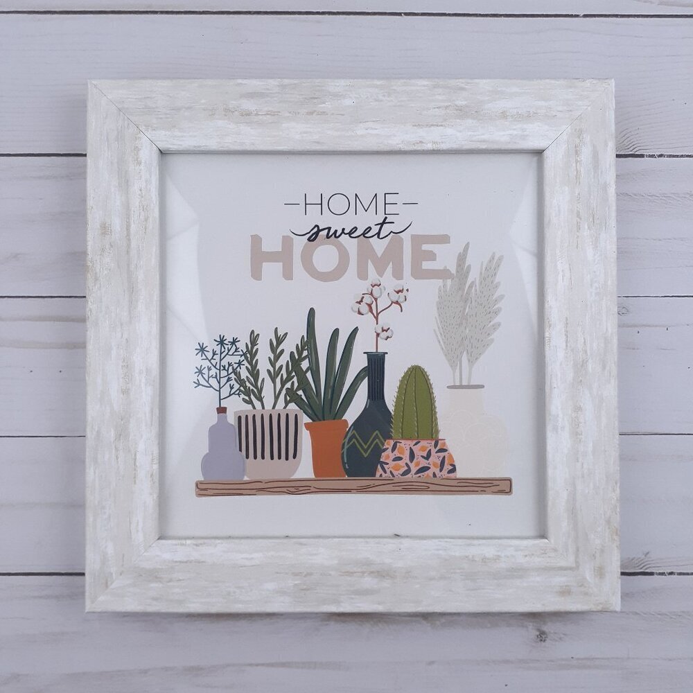 Room & Retreat Box Sign Home Sweet Home Houseplants 9x9